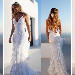 Mermaid / Trumpet Beach Wedding Dress